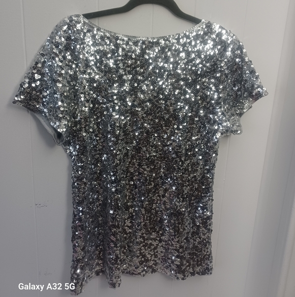 Silver Sequin Top - Picture 4 of 6